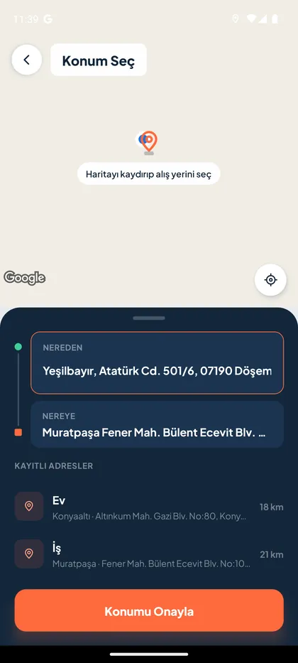 Konum seç