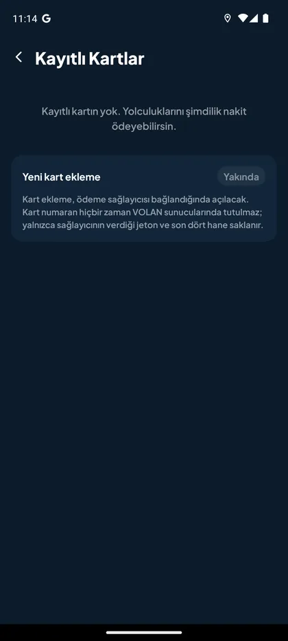 Kayıtlı kartlar
