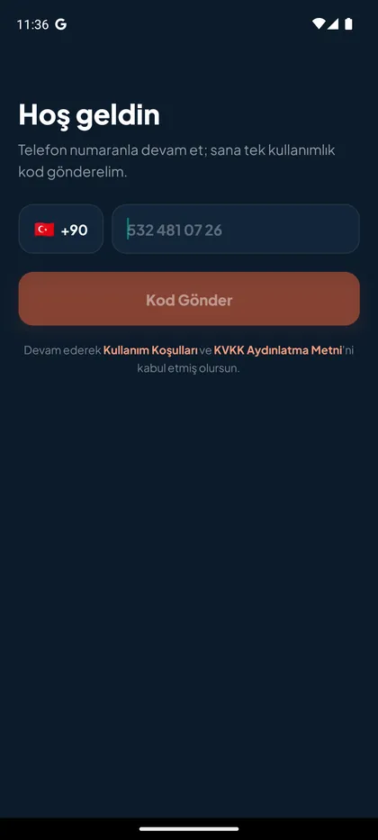 Hoş geldin · telefon